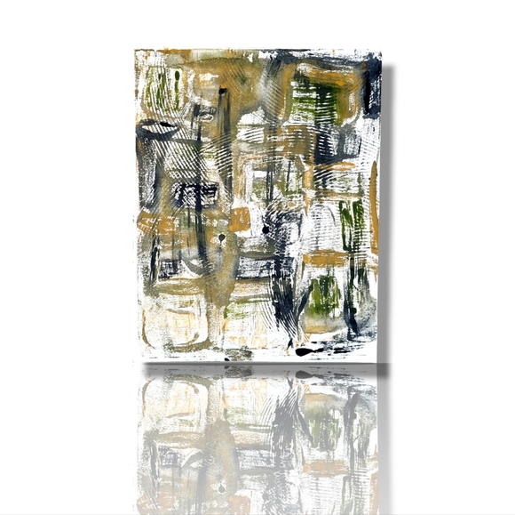 Original Monotype Oil Print "Morocco" on 11x14 Fine Art Paper - Picture 2 of 3